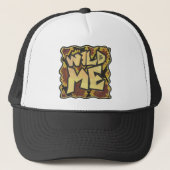Wild Me Snake Brown and Gold Print Truckerkappe (Vorderseite)