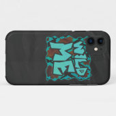 Wild Me Snake Brown und Aquamarin Print Case-Mate iPhone Hülle (Rückseite (Horizontal))