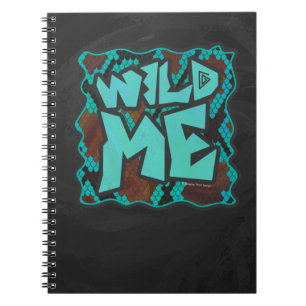 Wild Me Snake Brown und Aquamarin Print Notizblock