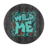Wild Me Snake Brown und Aquamarin Print Schneidebrett (Vorderseite)