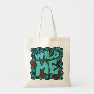 Wild Me Snake Brown und Aquamarin Print Tragetasche