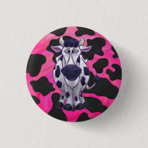 Wild Me Tiger Black and Pink Button