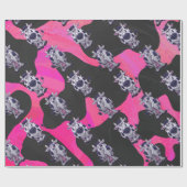 Wild Me Tiger Black and Pink Geschenkpapier (Flach)