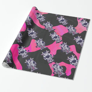 Wild Me Tiger Black and Pink Geschenkpapier