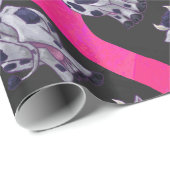Wild Me Tiger Black and Pink Geschenkpapier (Rolleneckpunkt)
