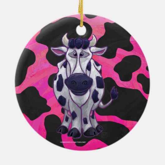 Wild Me Tiger Black and Pink Keramikornament (Hinten)