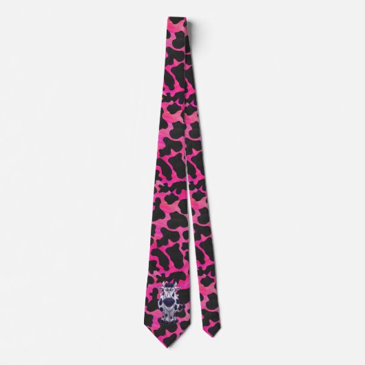 Wild Me Tiger Black and Pink Krawatte (Vorderseite)