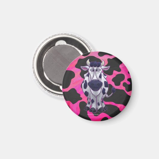 Wild Me Tiger Black and Pink Magnet (Vorderseite/Rückseite)