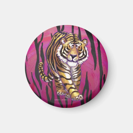 Wild Me Tiger Black and Pink Magnet (Vorne)