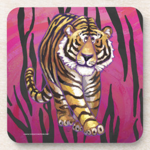Wild Me Tiger Black and Pink Untersetzer