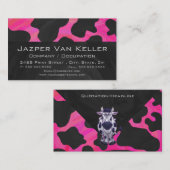 Wild Me Tiger Black and Pink Visitenkarte (Vorne/Hinten)