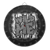 Wild Me Tiger Black and White Print Dartscheibe (vorne)