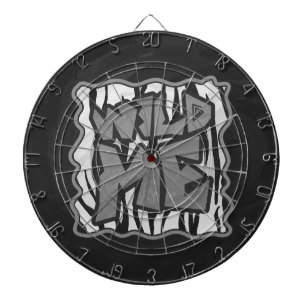 Wild Me Tiger Black and White Print Dartscheibe