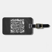 Wild Me Tiger Black and White Print Gepäckanhänger (Vorderseite horizontal)