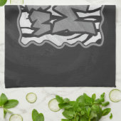 Wild Me Tiger Black and White Print Geschirrtuch (Gefaltet)