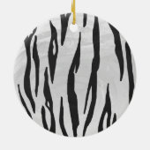 Wild Me Tiger Black and White Print Keramikornament (Hinten)