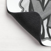 Wild Me Tiger Black and White Print Mousepad (Ecke)