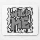 Wild Me Tiger Black and White Print Mousepad (Vorne)