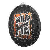 Wild Me Tiger Hot orange und Black Print Dartscheibe (Vorderseite rechts)