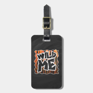 Wild Me Tiger Hot orange und Black Print Gepäckanhänger