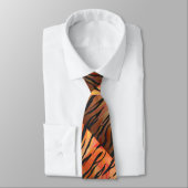 Wild Me Tiger Hot orange und Black Print Krawatte (Gebunden)