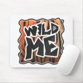Wild Me Tiger Hot orange und Black Print Mousepad (Mit Mouse)