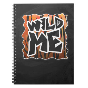 Wild Me Tiger Hot orange und Black Print Notizblock