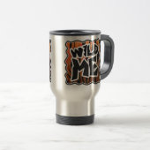 Wild Me Tiger Hot orange und Black Print Reisebecher (VorderseiteRechts)