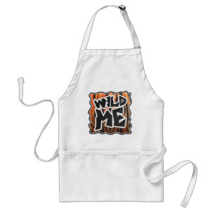 Wild Me Tiger Hot orange und Black Print Schürze