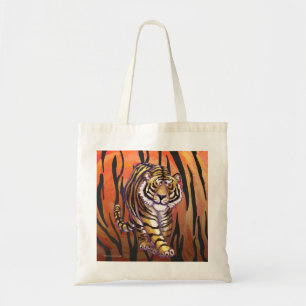 Wild Me Tiger Hot orange und Black Print Tragetasche