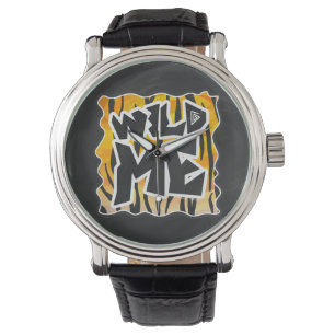 Wild Me Tiger Orange und Black Armbanduhr
