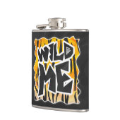 Wild Me Tiger Orange und Black Flachmann (Links)