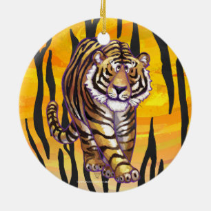 Wild Me Tiger Orange und Black Keramikornament