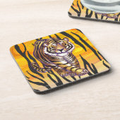 Wild Me Tiger Orange und Black Untersetzer (Linke Seite)