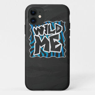 Wild Me Zebra Black and Blue iPhone 11 Hülle