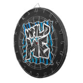Wild Me Zebra Black and Blue Dartscheibe (Vorderseite rechts)