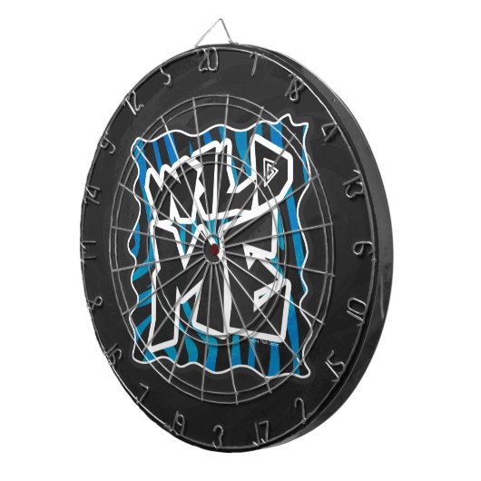 Wild Me Zebra Black and Blue Dartscheibe (Vorderseite rechts)