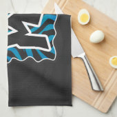 Wild Me Zebra Black and Blue Geschirrtuch (Viertel Falte)