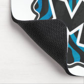 Wild Me Zebra Black and Blue Mousepad (Ecke)