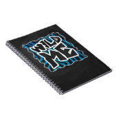 Wild Me Zebra Black and Blue Notizblock (Rechte Seite)