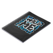 Wild Me Zebra Black and Blue Notizblock (Linke Seite)