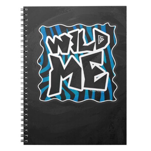Wild Me Zebra Black and Blue Notizblock (Vorderseite)