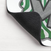 Wild Me Zebra Green und White Mousepad (Ecke)