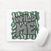 Wild Me Zebra Green und White Mousepad (Mit Mouse)