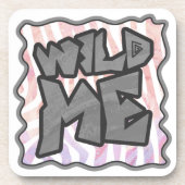 Wild Me Zebra Pink und White Untersetzer (Vorderseite)