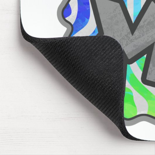 Wild Me Zebra Rainbow and White Print Mousepad (Ecke)