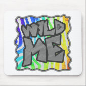 Wild Me Zebra Rainbow and White Print Mousepad (Vorne)