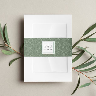 Wild Meadow   Baumuster Monogramm Einladungsbanderole