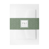 Wild Meadow | Baumuster Monogramm Einladungsbanderole (Vorderseite Beispiel)