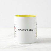 Wild Meadow-Blume mit bearbeitbarem Namen Tasse (Zentrum)